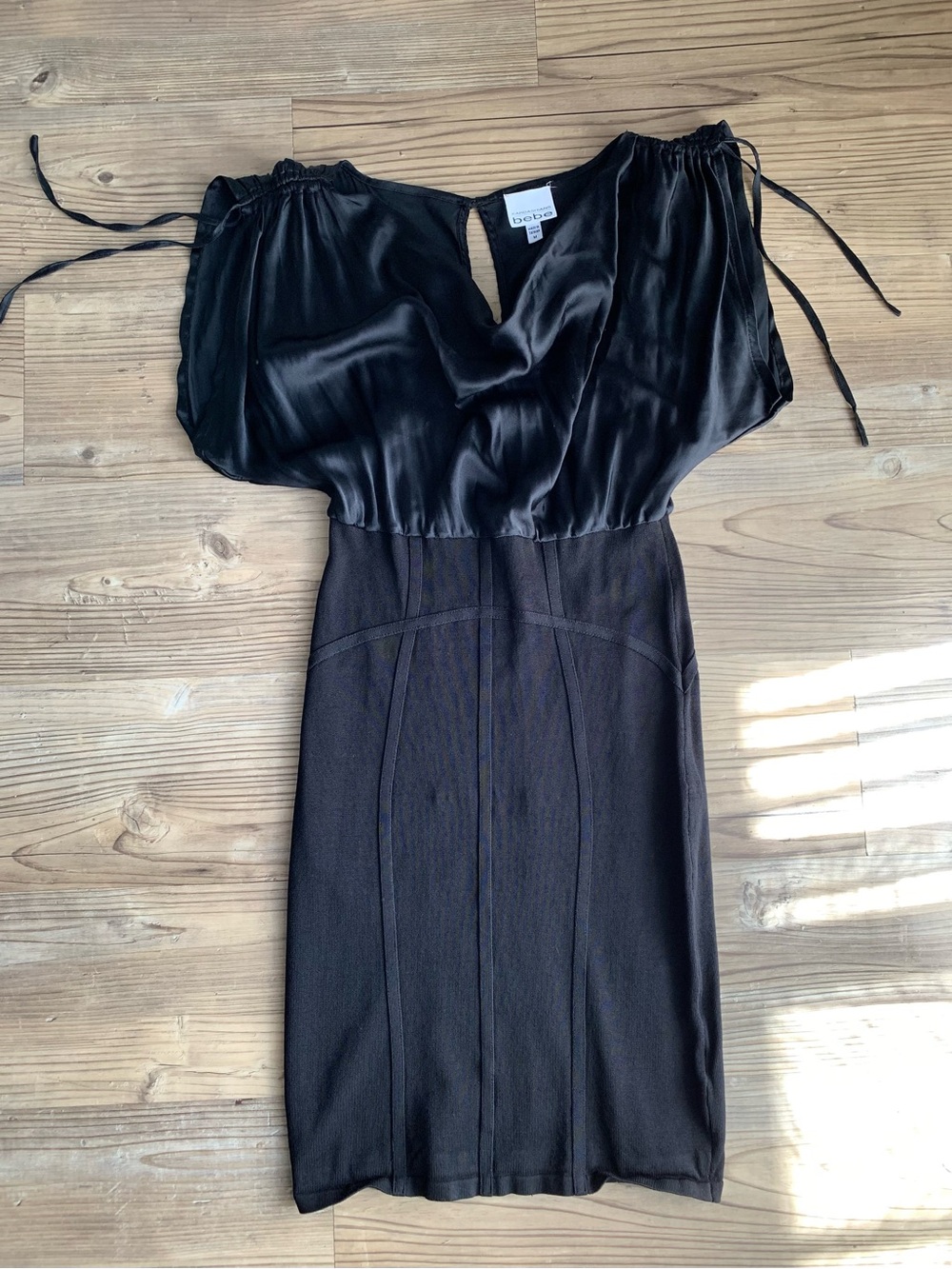 Kardashians By Bebe Silk|Rayon  Bodycon Mini Dress Black Size M Clubwear